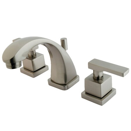 Kingston Brass KS4948QLL Executive Widespread Bathroom Faucet, Brushed Nickel KS4948QLL